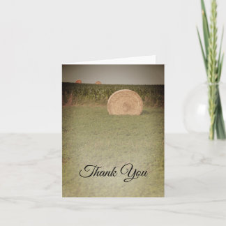 Tarjeta De Agradecimiento Granja Hay Bales País Gracias
