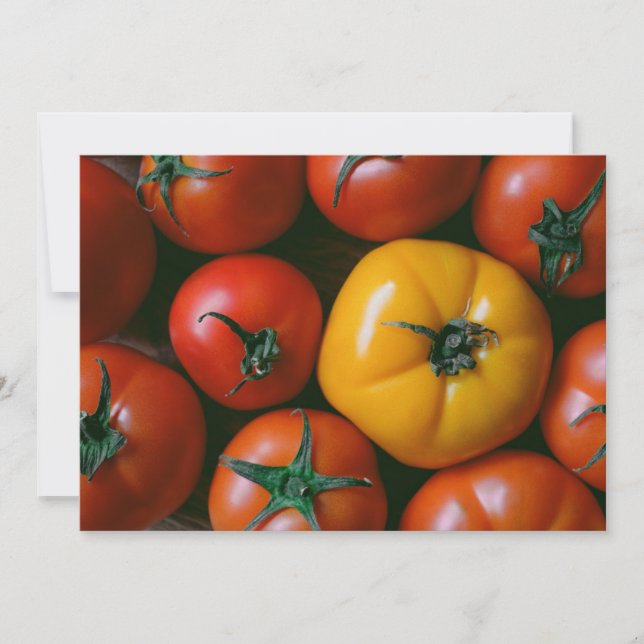 Tarjeta De Agradecimiento Granjas | Tomates rojos y amarillos brillantes (Anverso)