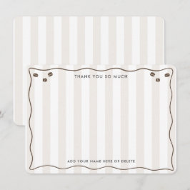 Tarjeta De Agradecimiento Granos de Café de Moda Martini de Espresso Despedi