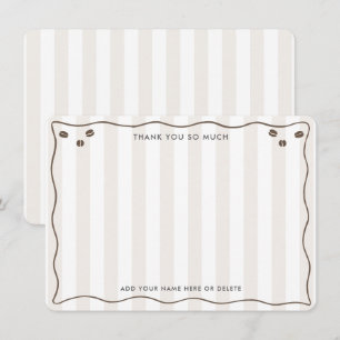 Tarjeta De Agradecimiento Granos de Café de Moda Martini de Espresso Despedi