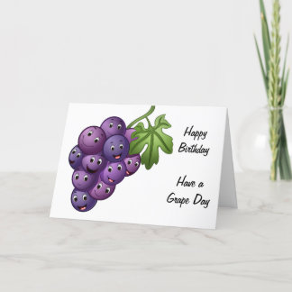 Tarjeta De Agradecimiento Grape Grape Birday Card