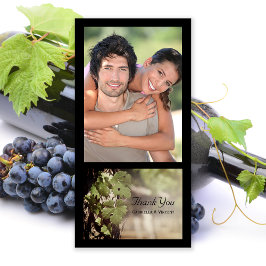 Tarjeta De Agradecimiento Grape Leaves Vineyard Boda Gracias