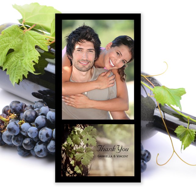 Tarjeta De Agradecimiento Grape Leaves Vineyard Boda Gracias (Subido por el creador)