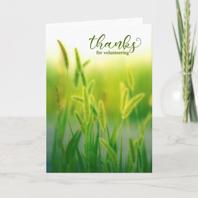 Tarjeta De Agradecimiento Grasas de verano voluntarias (Anverso)