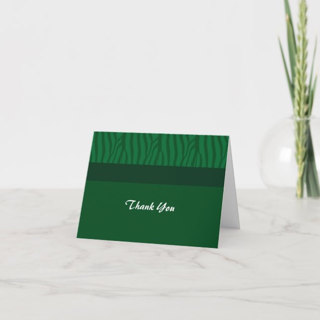 Tarjeta De Agradecimiento Grass Green Gracias (Anverso)