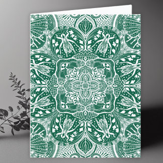 Tarjeta De Agradecimiento Grasshoppers Mandala Art Blank