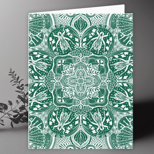 Tarjeta De Agradecimiento Grasshoppers Mandala Art Blank (Subido por el creador)