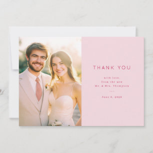 Tarjeta De Agradecimiento Gratis Rosa Minimalista Foto