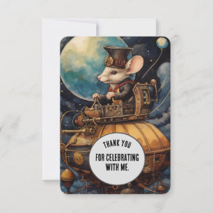 Tarjeta De Agradecimiento Gratitud chillona Steampunk animal Personalizado
