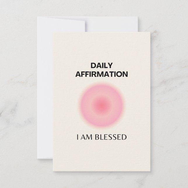 Tarjeta De Agradecimiento Gratitud Daily Affirmation Positive Spiritual (Anverso)