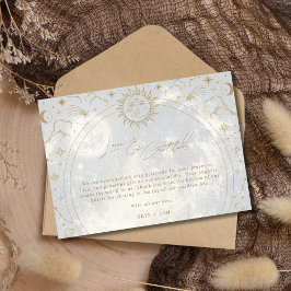 Tarjeta De Agradecimiento Gratitud de amor celeste Boda de fotos gracias