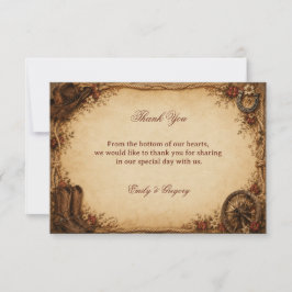 Tarjeta De Agradecimiento Gratitud de Rancho Rústico