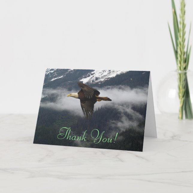 Tarjeta De Agradecimiento Gratitud del águila calva Vida salvaje gracias tar (Anverso)
