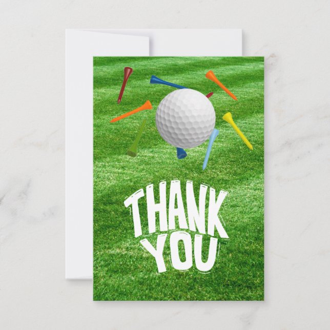 Tarjeta De Agradecimiento Gratitud del GOLF de los Verdes (Anverso)