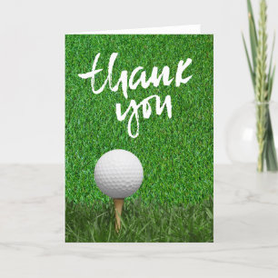 Tarjeta De Agradecimiento Gratitud del GOLF de los Verdes