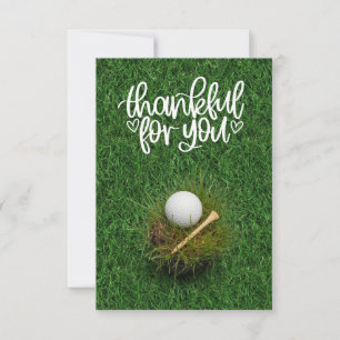 Tarjeta De Agradecimiento Gratitud del GOLF de los Verdes