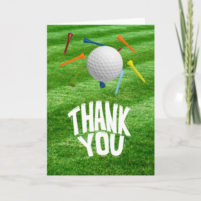 Tarjeta De Agradecimiento Gratitud del GOLF de los Verdes (Anverso)
