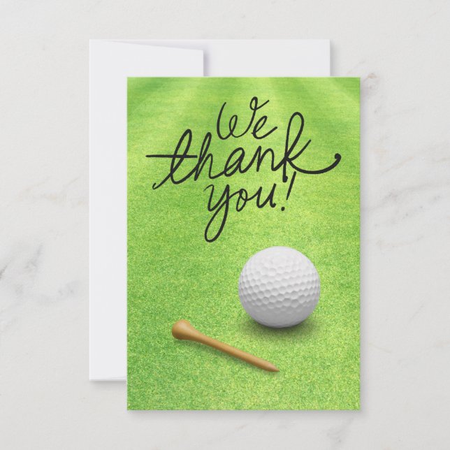 Tarjeta De Agradecimiento Gratitud del GOLF de los Verdes (Anverso)