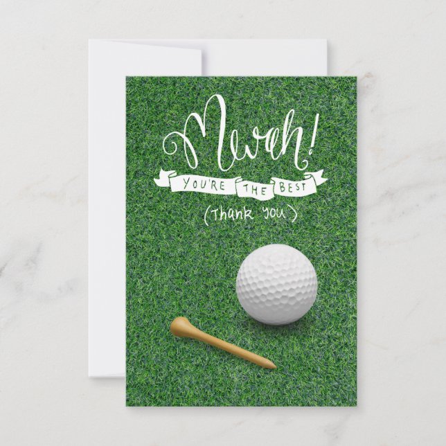 Tarjeta De Agradecimiento Gratitud del GOLF de los Verdes (Anverso)