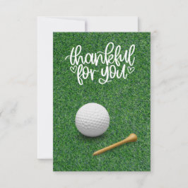 Tarjeta De Agradecimiento Gratitud del GOLF de los Verdes