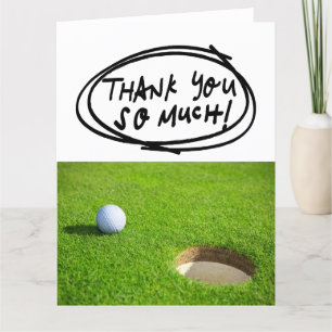 Tarjeta De Agradecimiento Gratitud del GOLF de los Verdes