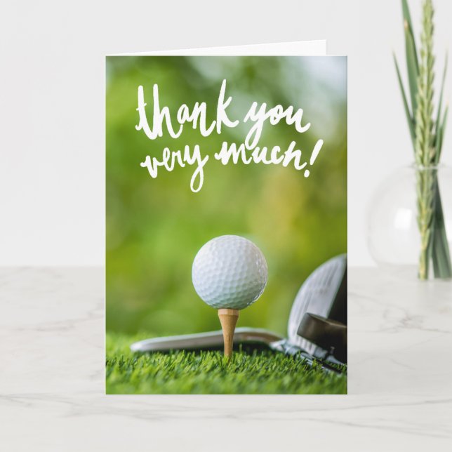 Tarjeta De Agradecimiento Gratitud del GOLF de los Verdes (Anverso)