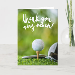 Tarjeta De Agradecimiento Gratitud del GOLF de los Verdes