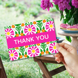 Tarjeta De Agradecimiento Gratitud floral en plena floración