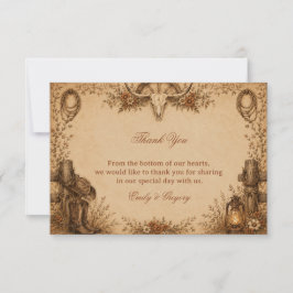 Tarjeta De Agradecimiento Gratitud Fronteriza Rústica