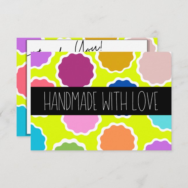 Tarjeta De Agradecimiento Gratitud radiante: Vibrancia artesanal (Anverso / Reverso)