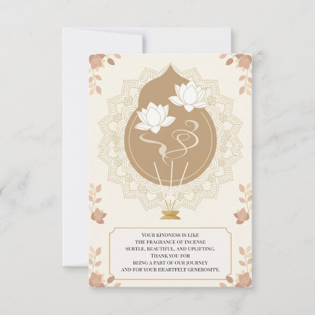 Tarjeta De Agradecimiento Gratitud Sagrada (Anverso)
