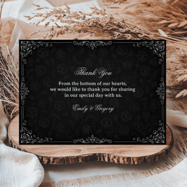 Tarjeta De Agradecimiento Gratitud Vintage Noir (Subido por el creador)
