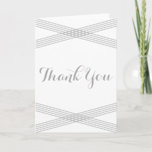 Tarjeta de agradecimiento Gray Modern Deco