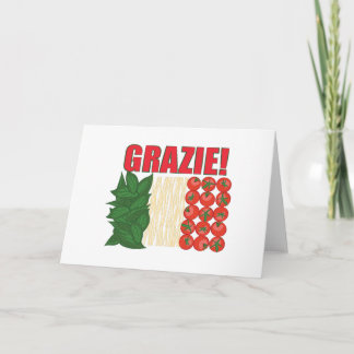 Tarjeta De Agradecimiento Grazie