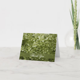 Tarjeta De Agradecimiento Green Annabelle Hydrangea Thank You