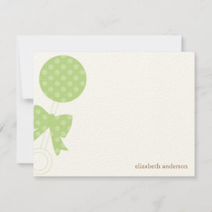 Tarjeta De Agradecimiento Green Baby Rattle Shower