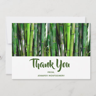 Tarjeta De Agradecimiento Green Bamboo Stalks Nature Photography
