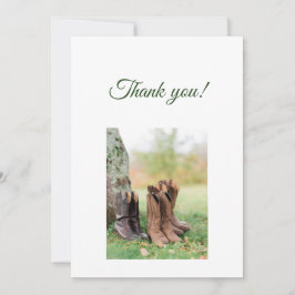 Tarjeta De Agradecimiento Green Branches Flat Thank You Card