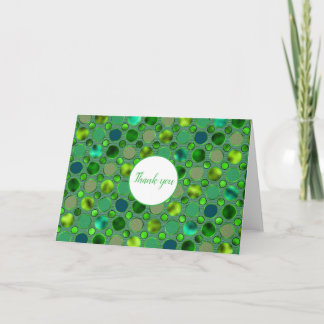 Tarjeta De Agradecimiento Green Bubbly