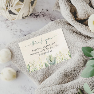 Tarjeta De Agradecimiento Green Eucalyptus Baby Shower Gracias Cartas