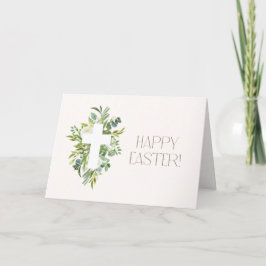 Tarjeta De Agradecimiento Green Eucalyptus Design Easter Holiday Card