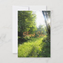 Tarjeta De Agradecimiento Green Forest Meadow