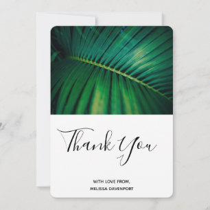 Tarjeta De Agradecimiento Green Leaf Palm Frond Closet Foto Gracias