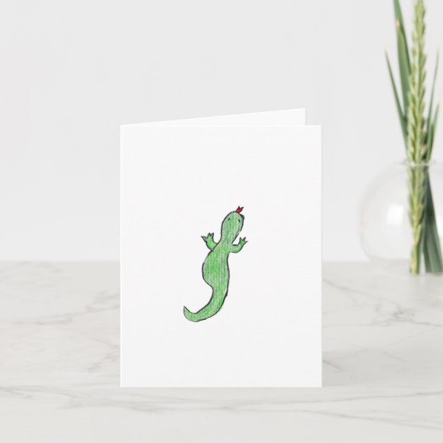 Tarjeta De Agradecimiento Green Lizzard (Anverso)