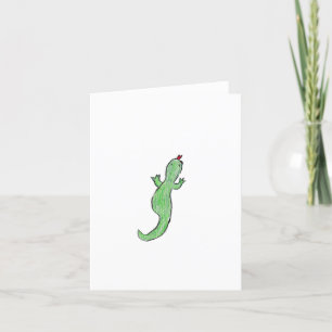 Tarjeta De Agradecimiento Green Lizzard