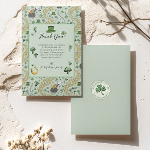Tarjeta De Agradecimiento Green Lucky St Patricks Day Irish Gracias Card