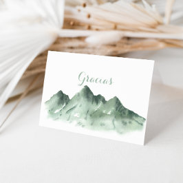 Tarjeta De Agradecimiento Green Mountain Country Boda Gracias Card
