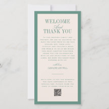 Green Wedding Ceremony or Reception Welcome