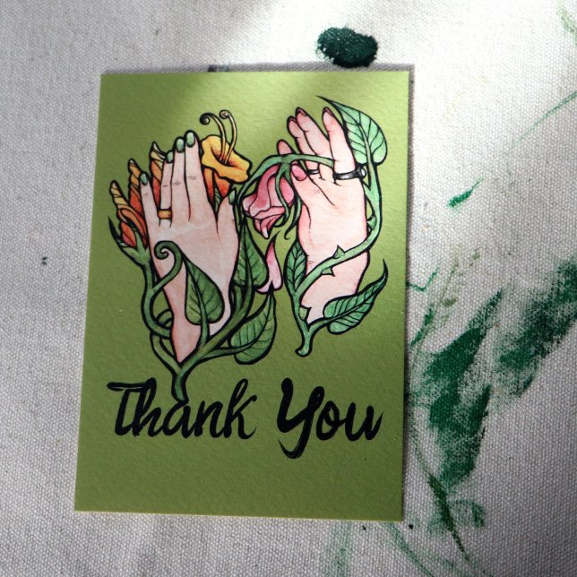 Tarjeta De Agradecimiento Green Witch Magick (Subido por el creador)
