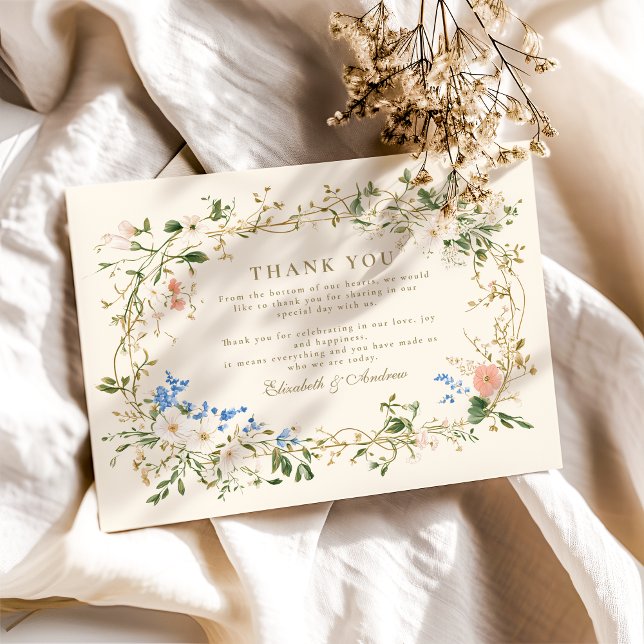 Tarjeta De Agradecimiento Greenery Woodland Fern Boda (Subido por el creador)